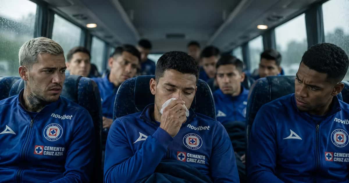 Jorge Rodarte y jugadores de Cruz Azul.
