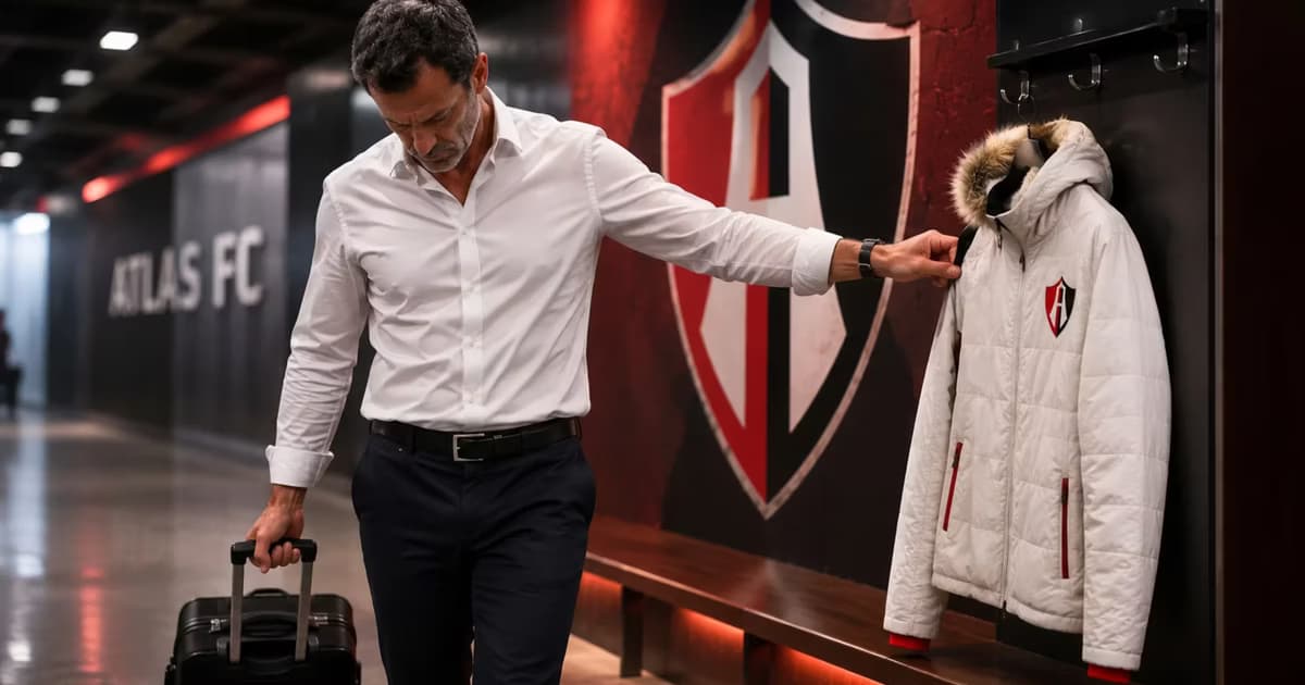 El último tifo a Diego Cocca en Atlas.