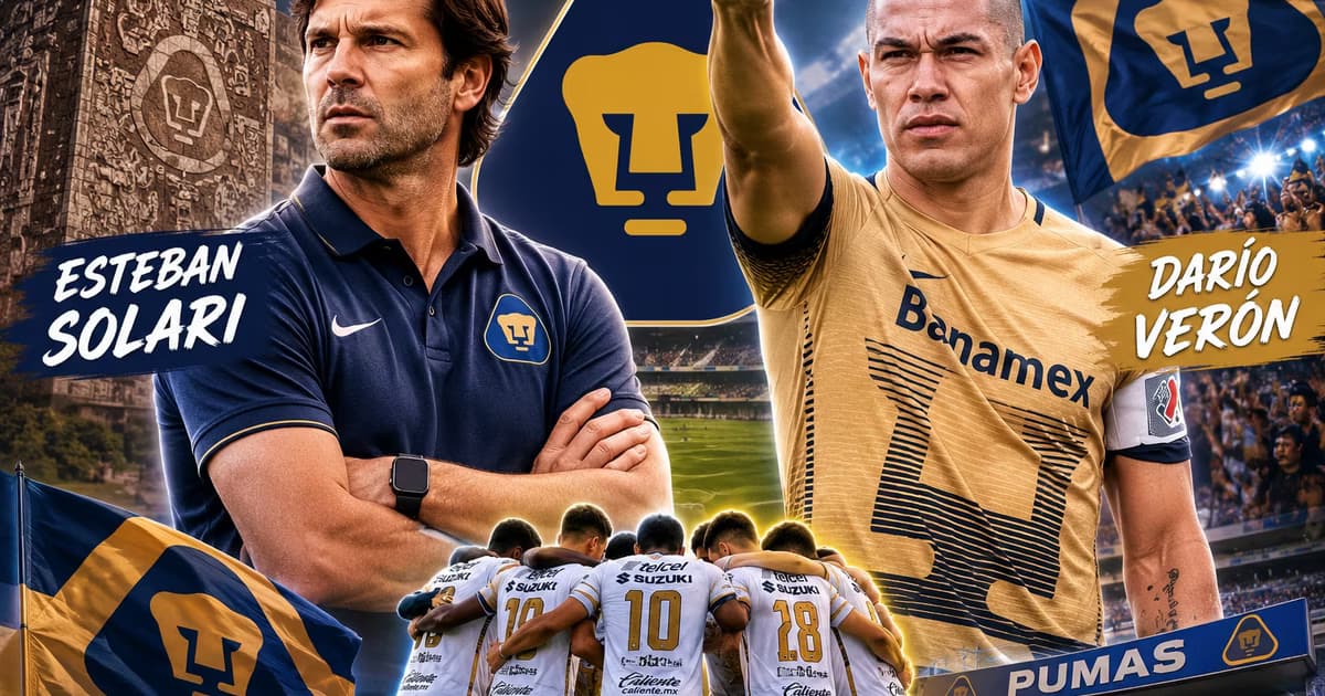 Pumas mantiene a Esteban Solari como prioridad, pero un histórico como Darío Verón también ilusiona a la afición universitaria.