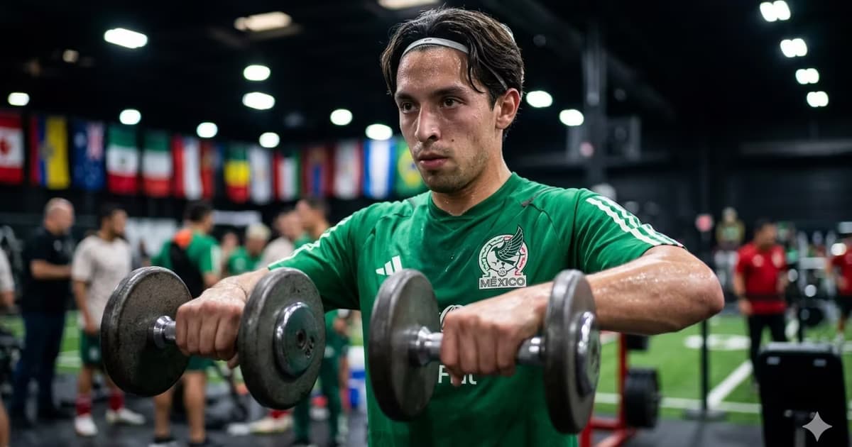 Jordan Carrillo entrenó con la camiseta de México mientras continúan los rumores que lo vinculan con Chivas.