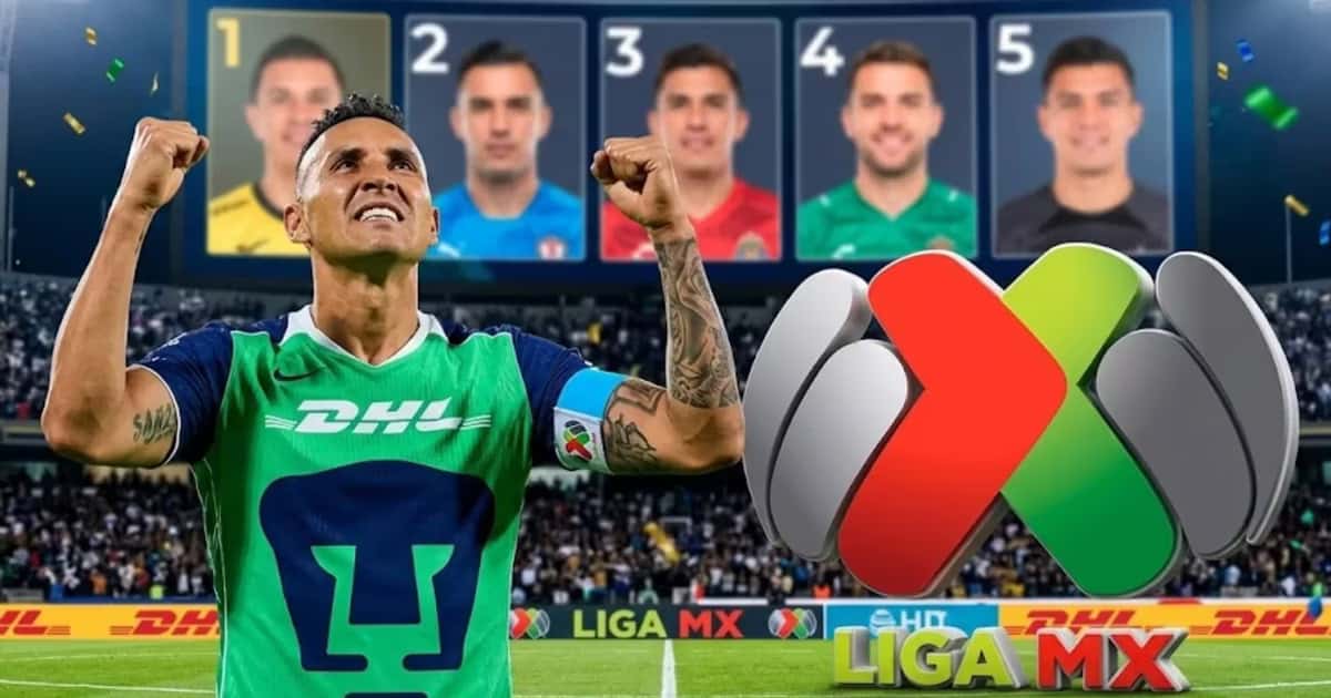 Ilustración digital de Keylor Navas festejando con la playera de Pumas