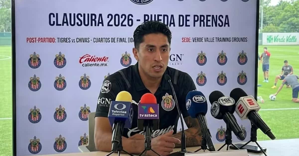 Imagen digital de Omar Govea en rueda de prensa