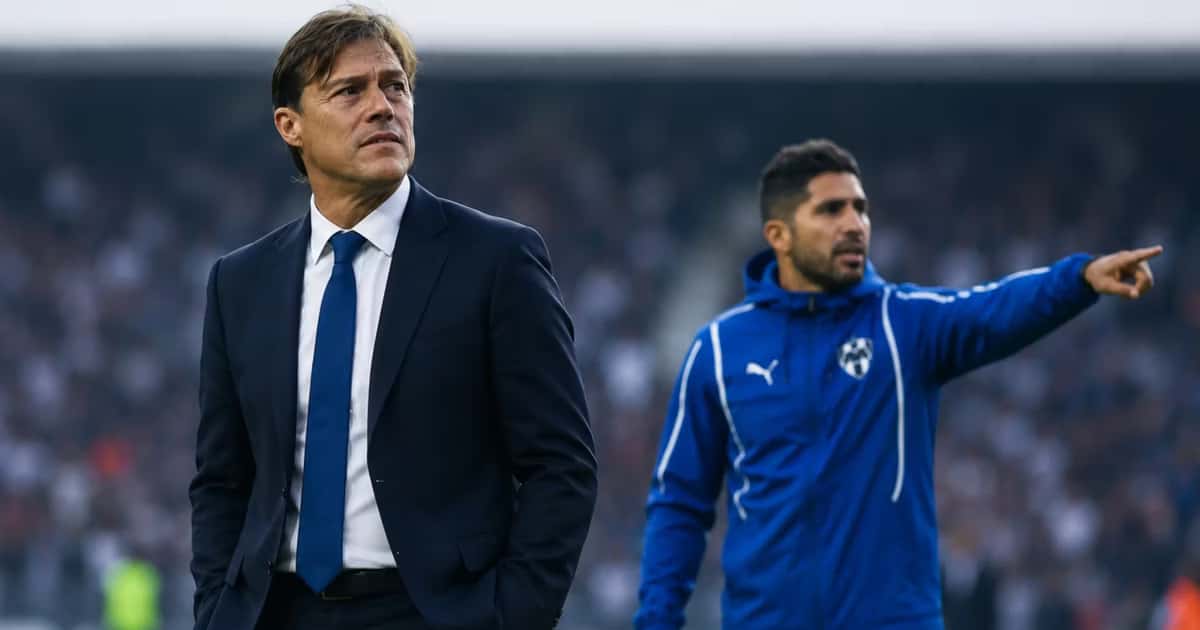 Matías Almeyda y de fondo, Jair Pereira.