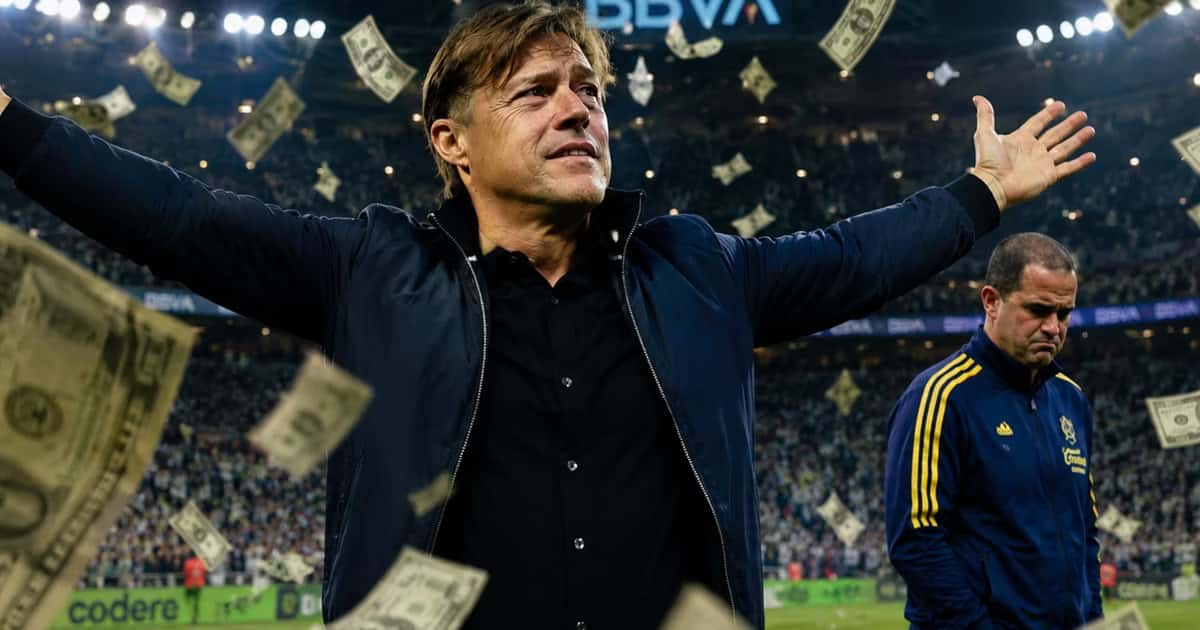 Matías Almeyda entre dólares.