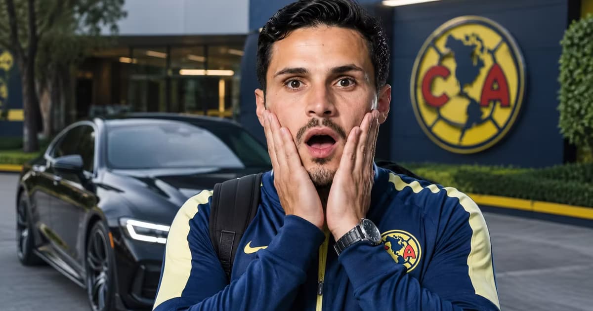 Raphael Veiga llegó en un BMW Serie 3 valuado en un millón de pesos y después mostró una “araña” colocada en una llanta.