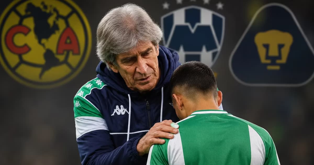 Mauricio Pellegrini y un jugador del Betis de espaldas.