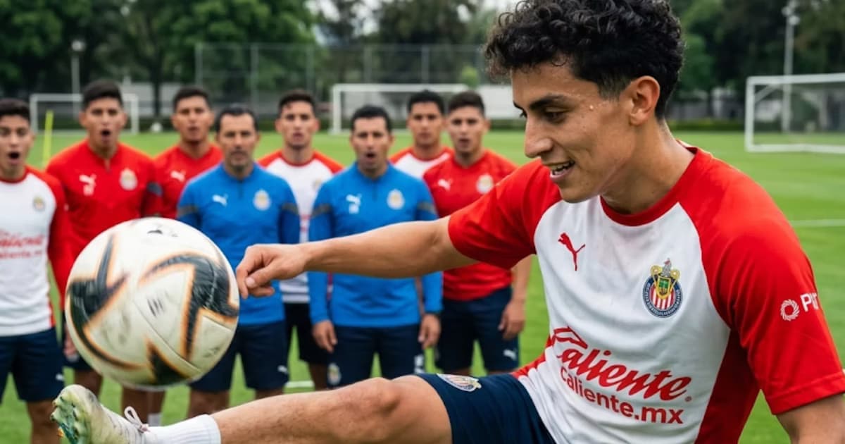 Richard Ledezma derrochando talento en el campo de entrenamiento