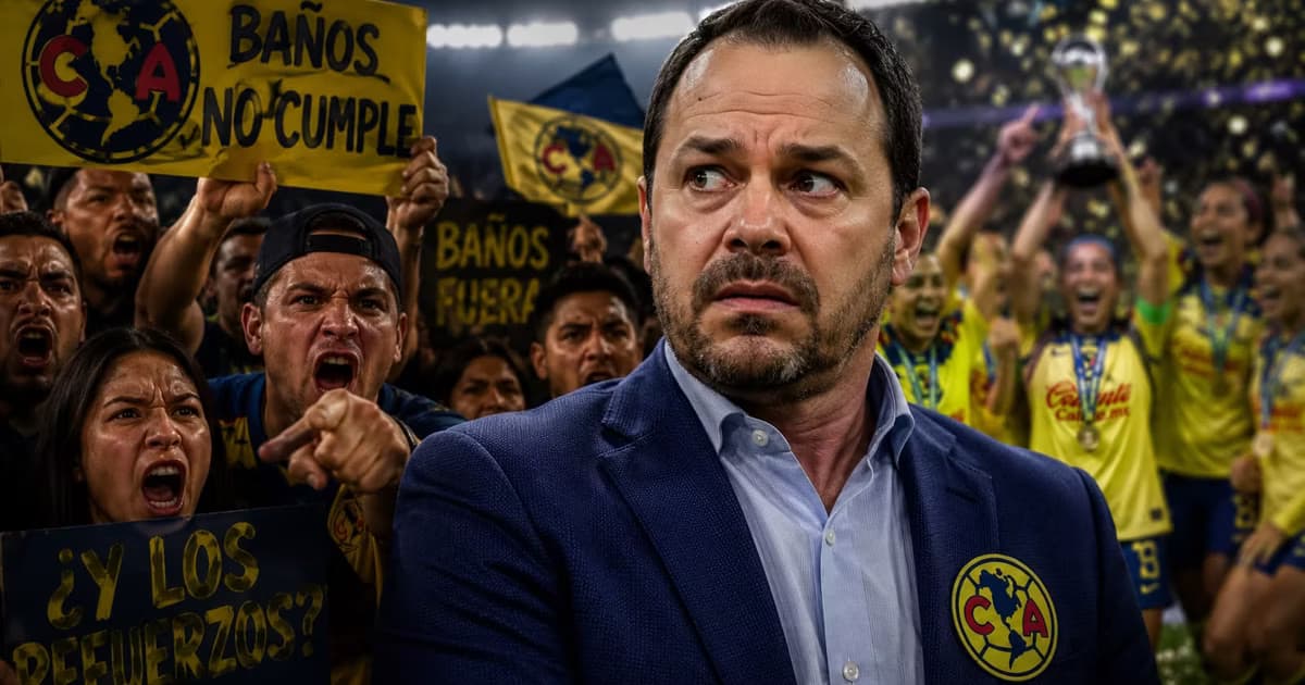 Santiago Baños fue criticado por celebrar otro título de América Femenil mientras el equipo varonil espera refuerzos.