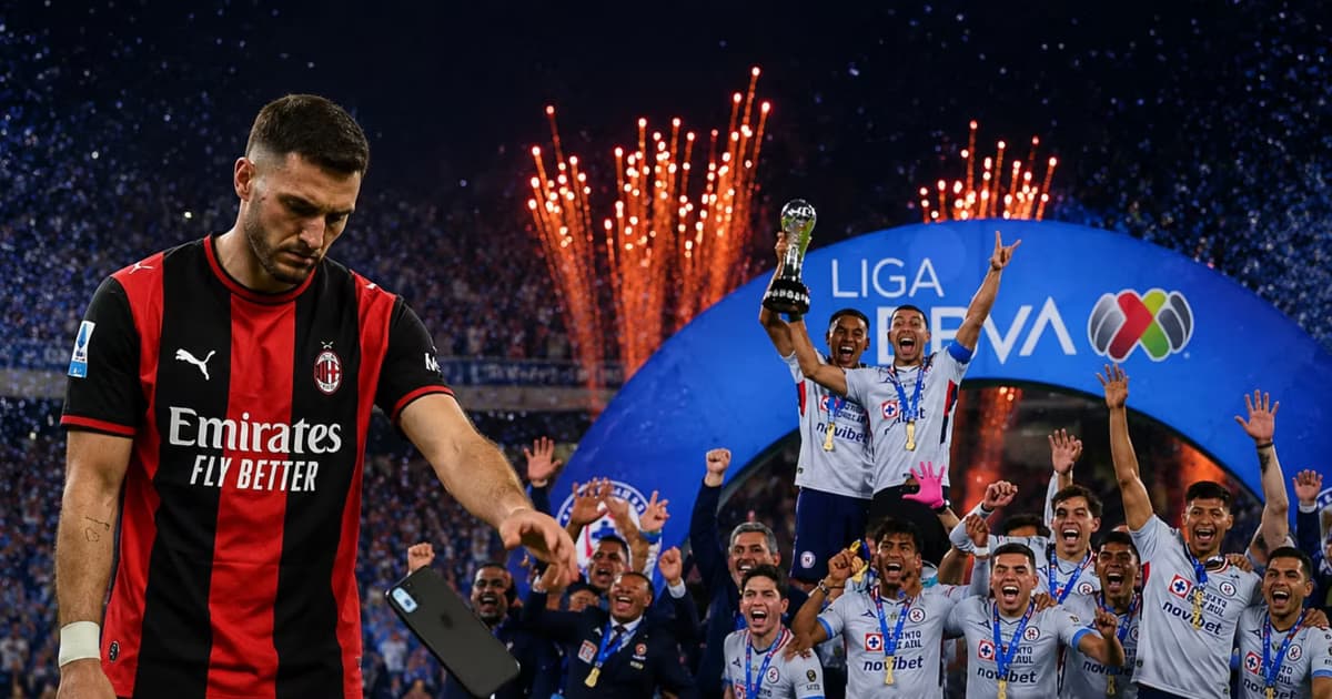 Santiago Giménez y jugadores de Cruz Azul.