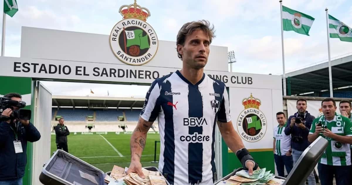 Ilustración digital de Sergio Canales llegando a Racing de Santander