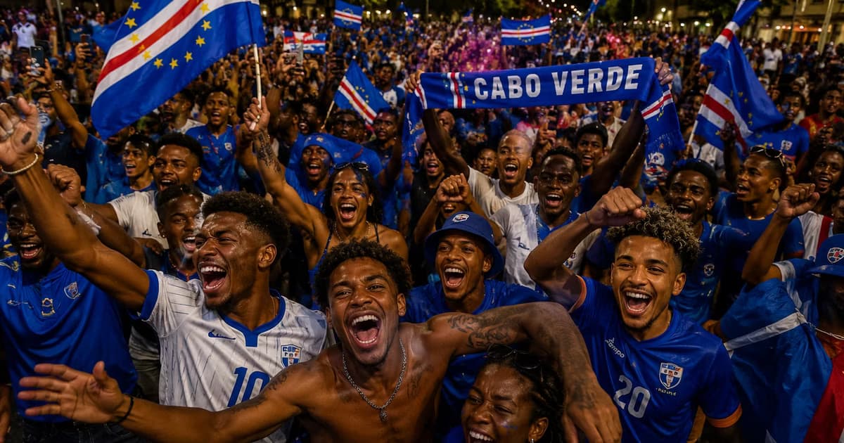 Los hinchas de Cabo Verde celebran con emoción el histórico empate ante España en el Mundial 2026.