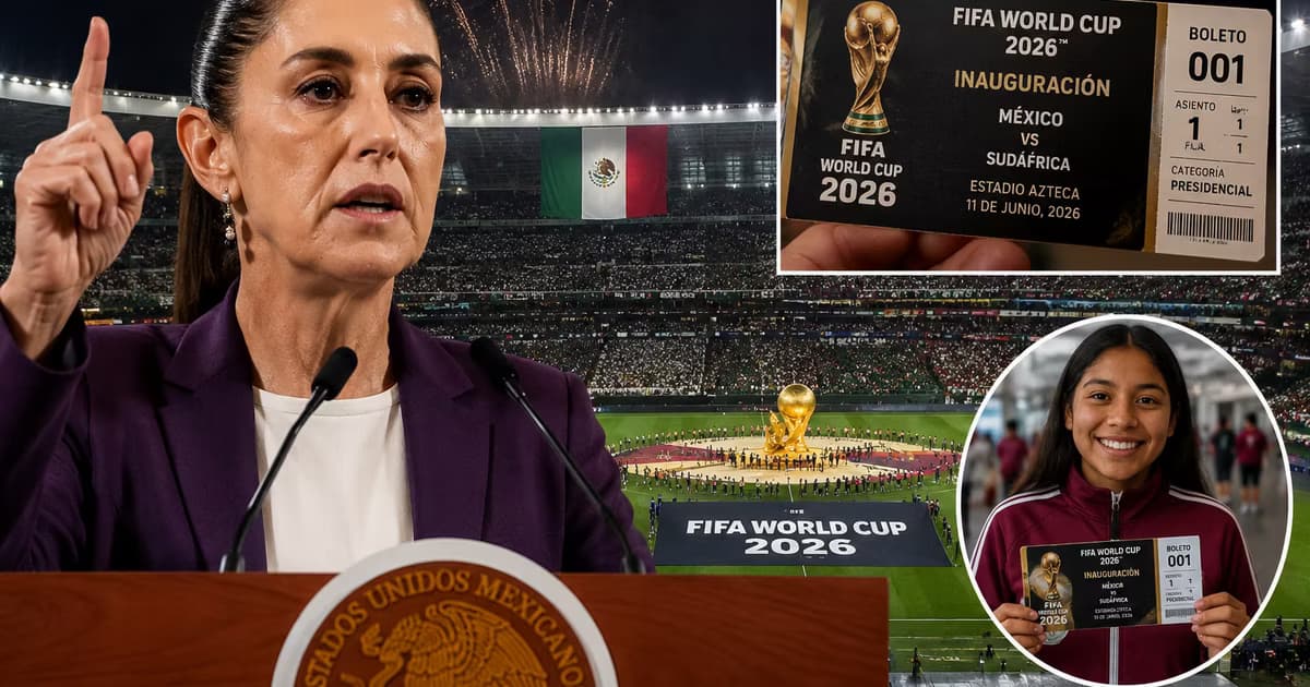 Claudia Sheinbaum explicó por qué rechazó asistir a la inauguración del Mundial y decidió entregar su boleto a una joven veracruzana.