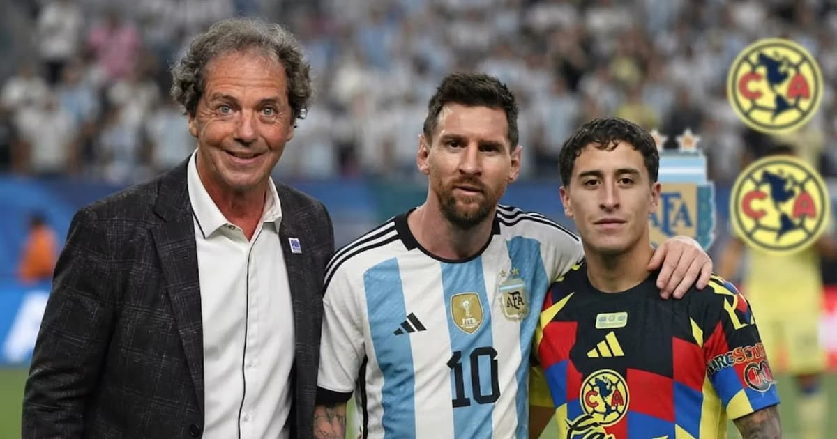 Daniel Brailovsky, Lionel Messi y Alejandro Zendejas.