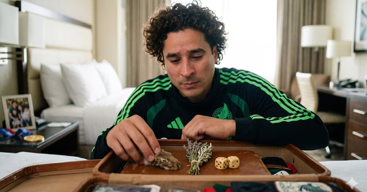 Guillermo Ochoa en la habitación de la selección mexicana