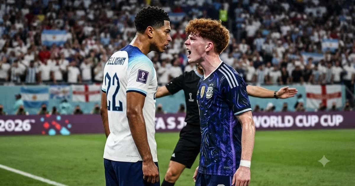 Tenso momento entre Barco y Bellingham tras el Argentina vs. Inglaterra