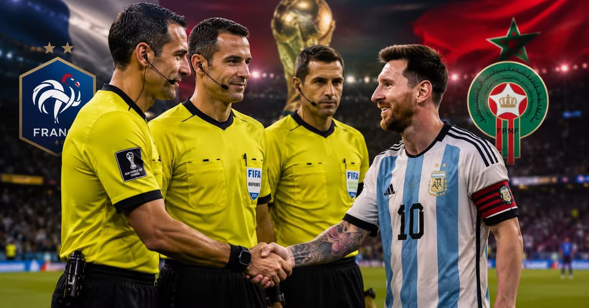 La designación arbitral en el duelo Francia vs. Marruecos que podría beneficiar a Lionel Messi