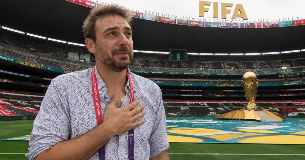 El periodista argentino no pudo contener la emoción.