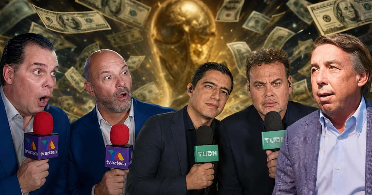 Christian Martinoli, Luis García, Andrés Vaca, David Faitelson y Emilio Azcárraga.