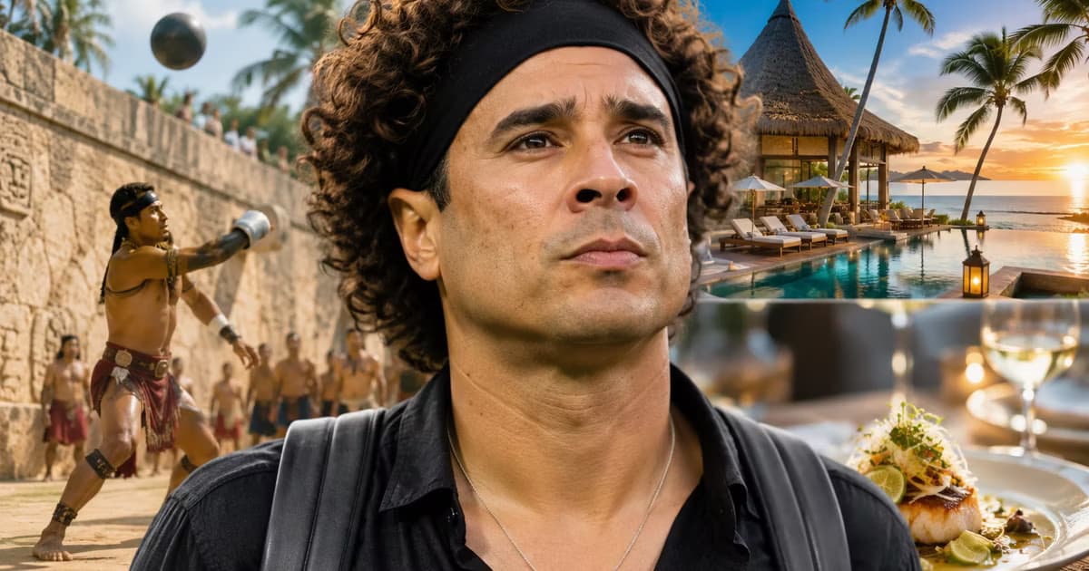 Guillermo Ochoa practicó el Pok-ta-pok durante sus vacaciones en Quintana Roo.