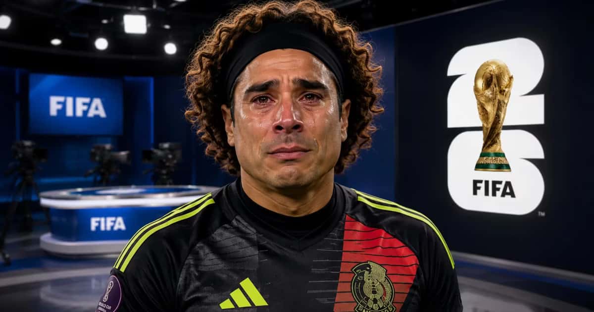 Guillermo Ochoa entre lágrimas.