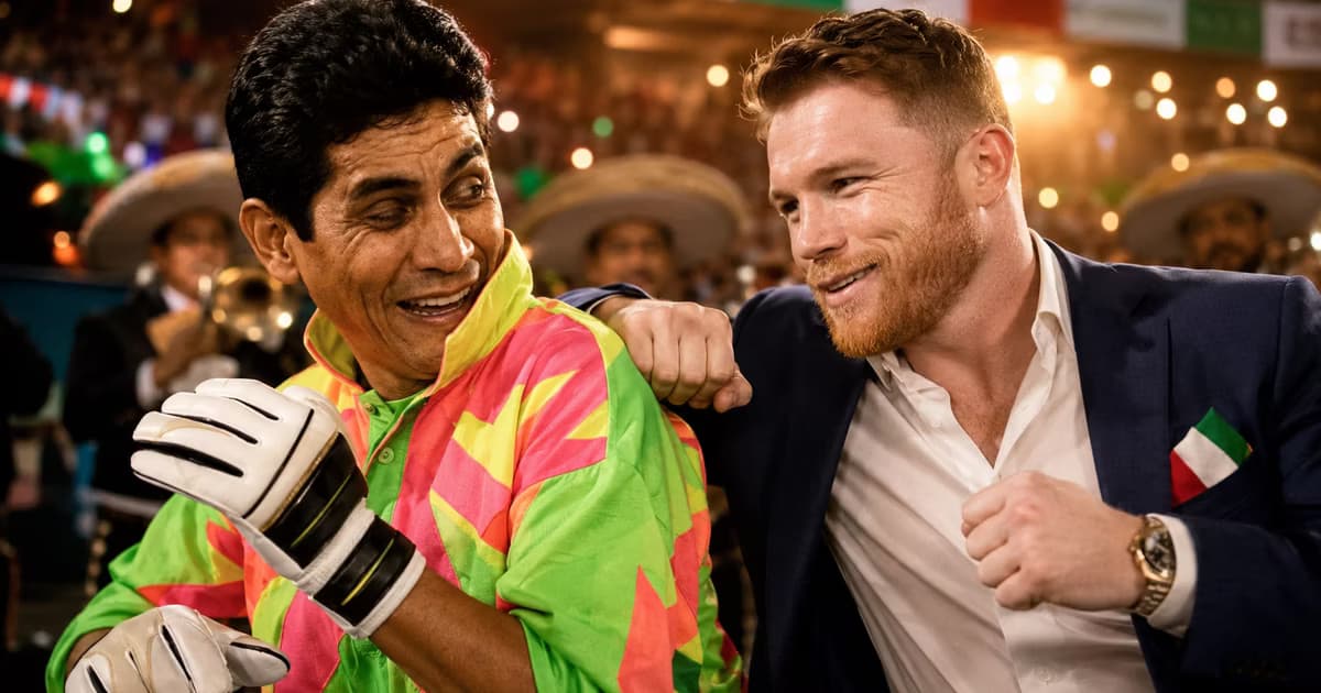 Jorge Campos bromeó con Canelo Álvarez y el campeón respondió con ganchos suaves al hígado.