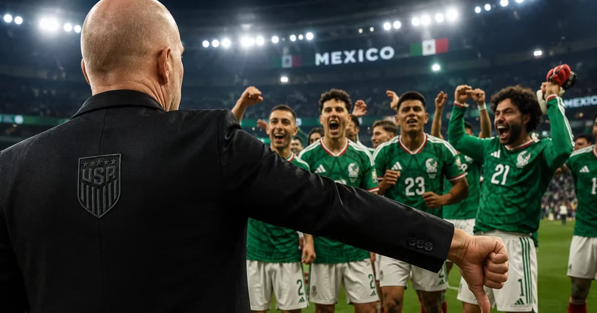 Ex portero de EUA de espaldas y jugadores de México.