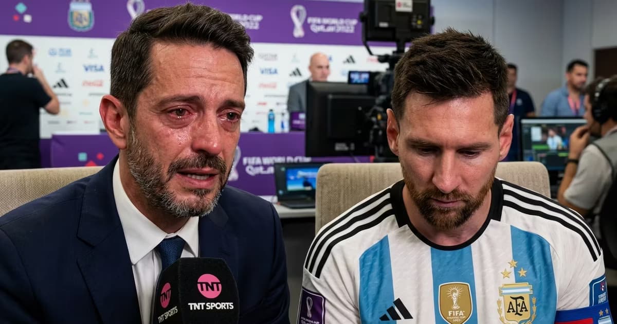 Pablo Giralt no pudo contener la emoción durante la transmisión de TNT Sports después de conocer el retiro definitivo de Lionel Messi de la Selección Argentina.