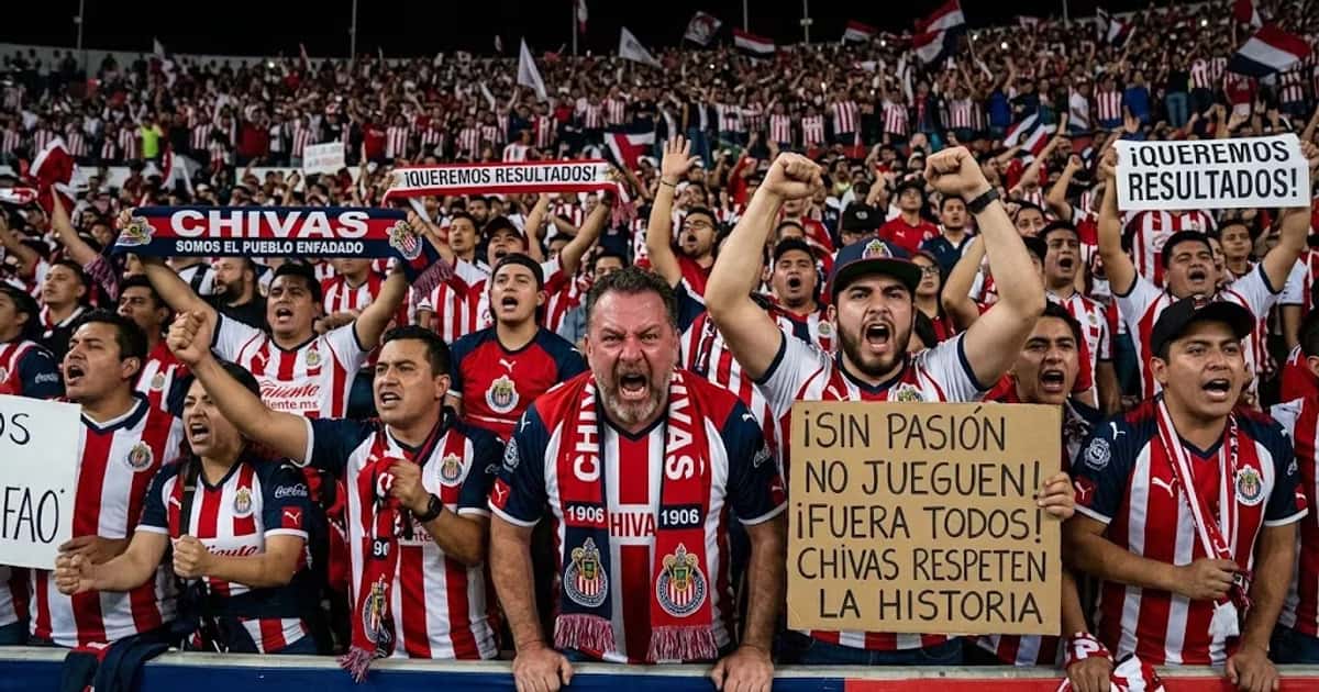 La afición rojiblanca mostró su molestia después del 0-2 de Chivas ante Querétaro en el Estadio Akron.