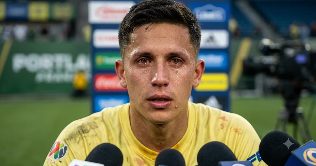 Brian Rodríguez entre lágrímas.