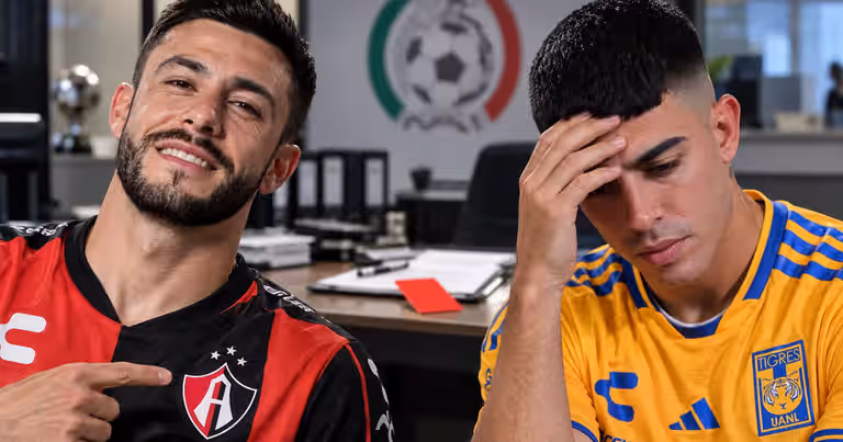Atlas recupera a Valenzuela tras retirarle la roja, mientras Brunetta sí recibió castigo en Tigres