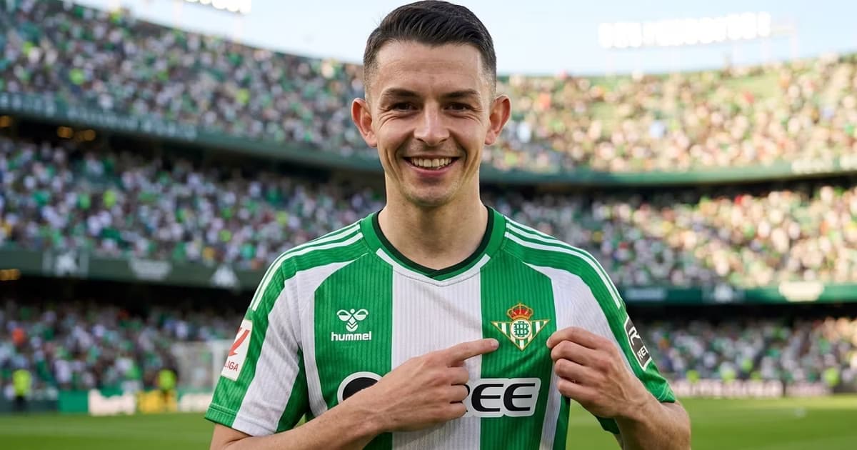 Álvaro Fidalgo festeja triunfo del Betis ante el Real Madrid
