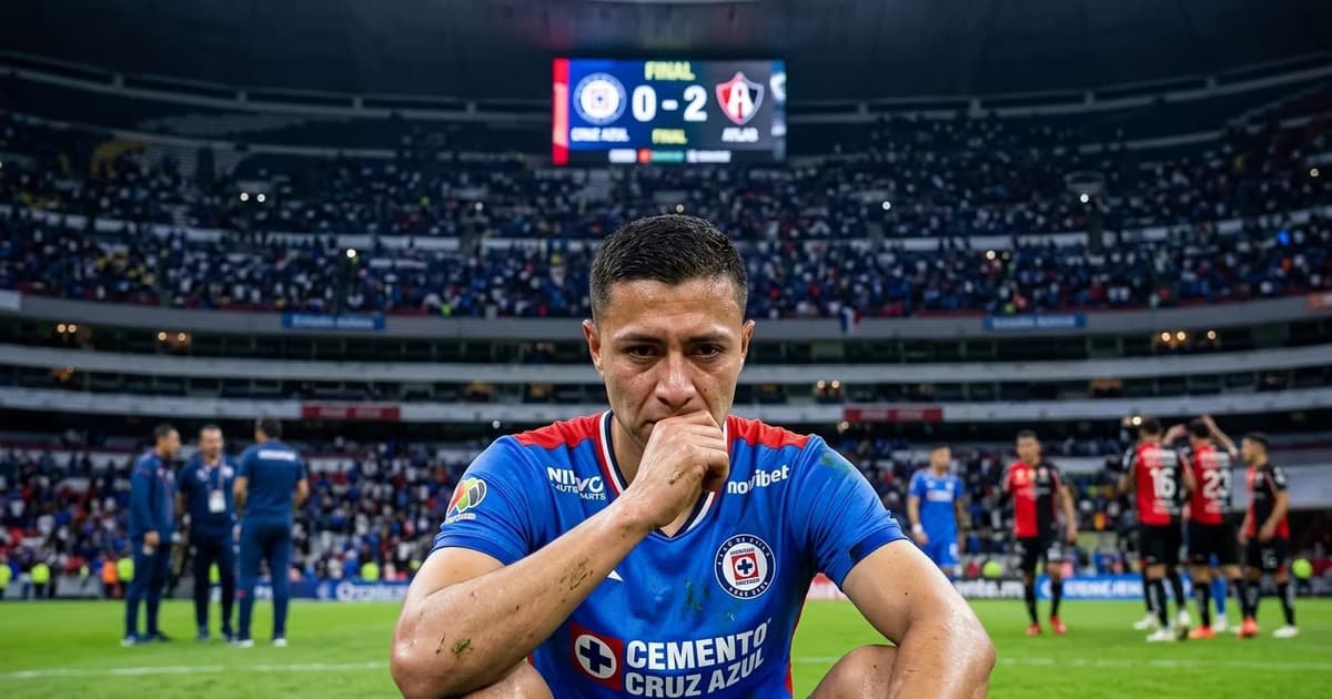Andrés Montaño fue sustituido al descanso ante Atlas después de recibir una de las calificaciones más bajas de Cruz Azul en la derrota 2-0.