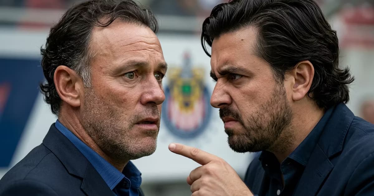 Amaury Vergara regañando a Gabriel Milito