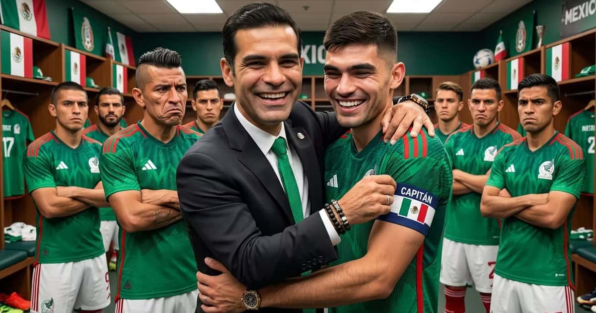 Johan Vásquez recibió el gafete de capitán en el primer partido de Rafael Márquez como entrenador de México.