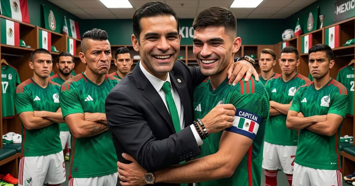 Johan Vásquez recibió el gafete de capitán en el primer partido de Rafael Márquez como entrenador de México.