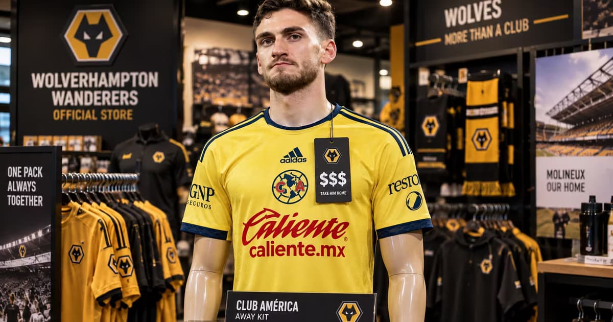 Santiago Bueno llega al América cedido por Wolverhampton y con una opción de compra reportada en 8.2 millones de dólares.