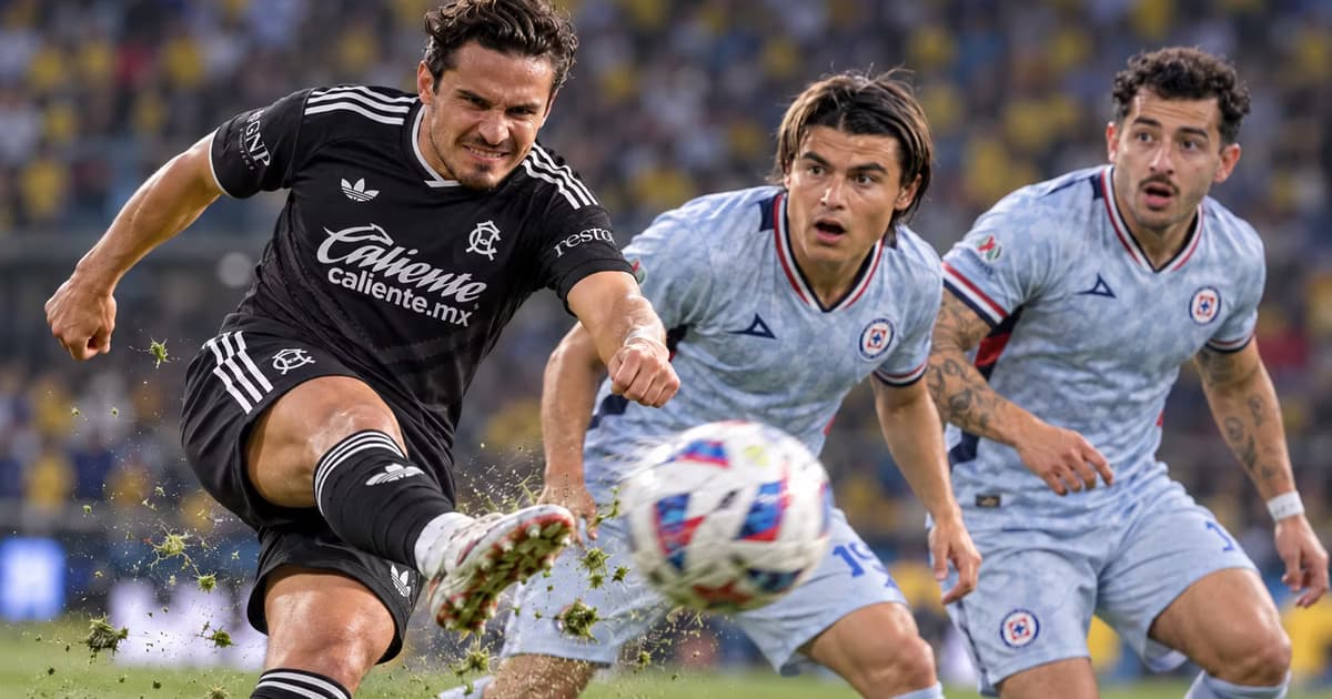 Raphael Veiga buscó sorprender a Cruz Azul con un remate de primera intención después de un pase filtrado durante el amistoso disputado en San Diego.