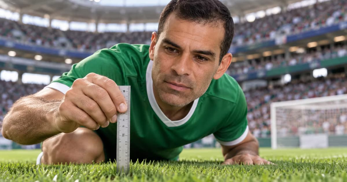 Rafa Márquez revisó de cerca el césped del M&T Bank Stadium antes de su debut como entrenador de México frente a Colombia.