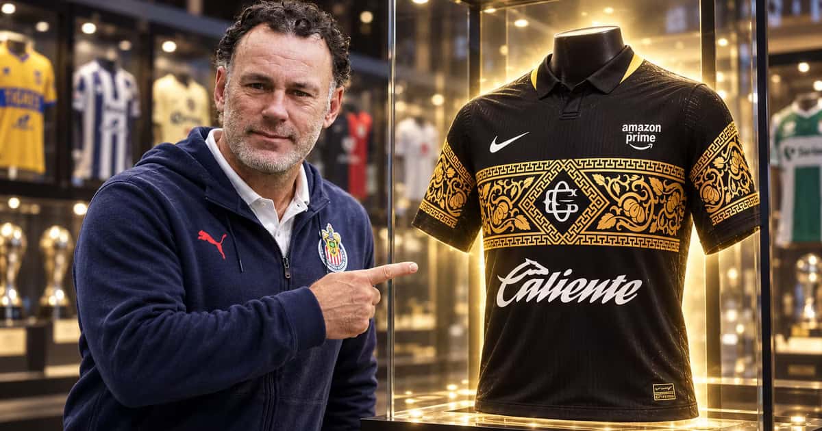 La tercera playera filtrada de Chivas combina negro, dorado y plateado con detalles inspirados en los trajes de charro y el primer escudo del club.