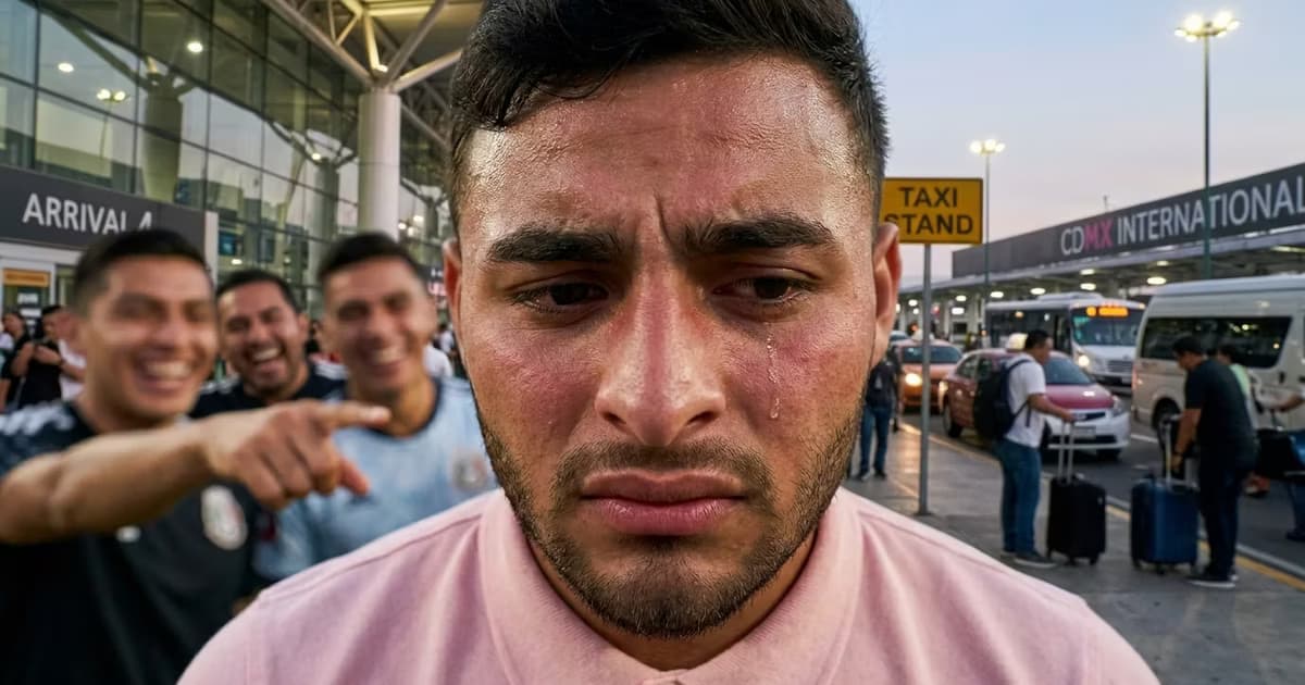 Alexis Vega protagonizó una divertida confusión con una camioneta mientras avanzaba con sus maletas entre aficionados del Toluca en el aeropuerto.