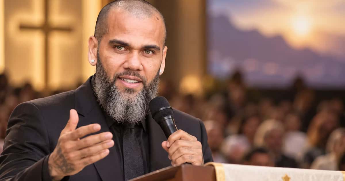 Dani Alves cambió los estadios como futbolista por encuentros religiosos en los que comparte públicamente su testimonio de fe.
