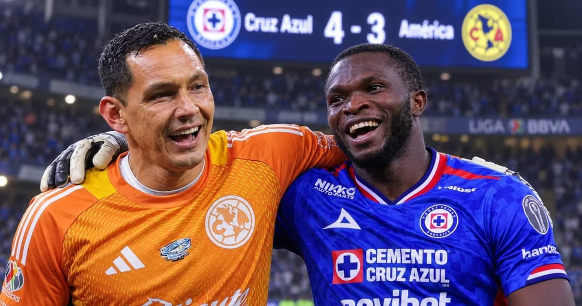 Rodolfo Cota fue captado conversando entre risas con Christian Ébere después de la derrota del América frente a Cruz Azul.
