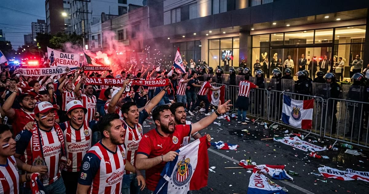 Aficionados de Chivas se concentraron en el hotel del equipo en Torreón y algunos consiguieron ingresar al inmueble antes del duelo contra Santos.