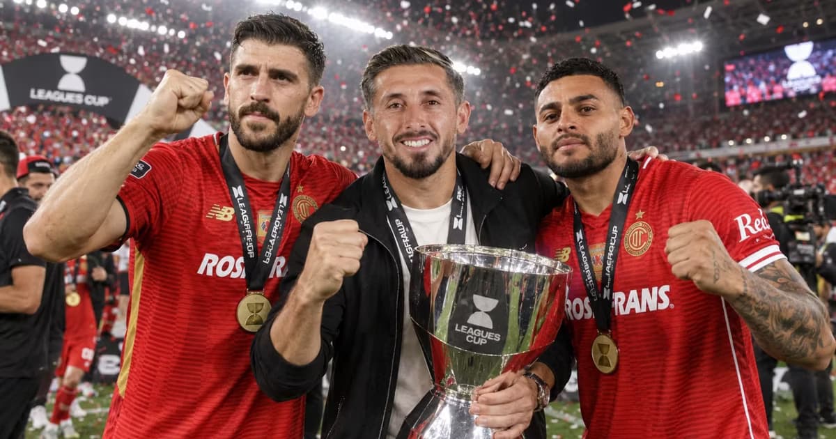 Los jugadores del Toluca recordaron a Héctor Herrera durante los festejos por el título de la Leagues Cup 2026.