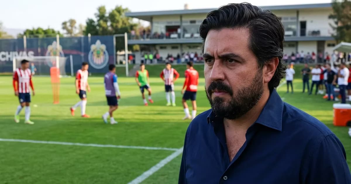 Amaury Vergara en el entrenamiento de Chivas antes de la visita del plantel a San Luis de Potosí