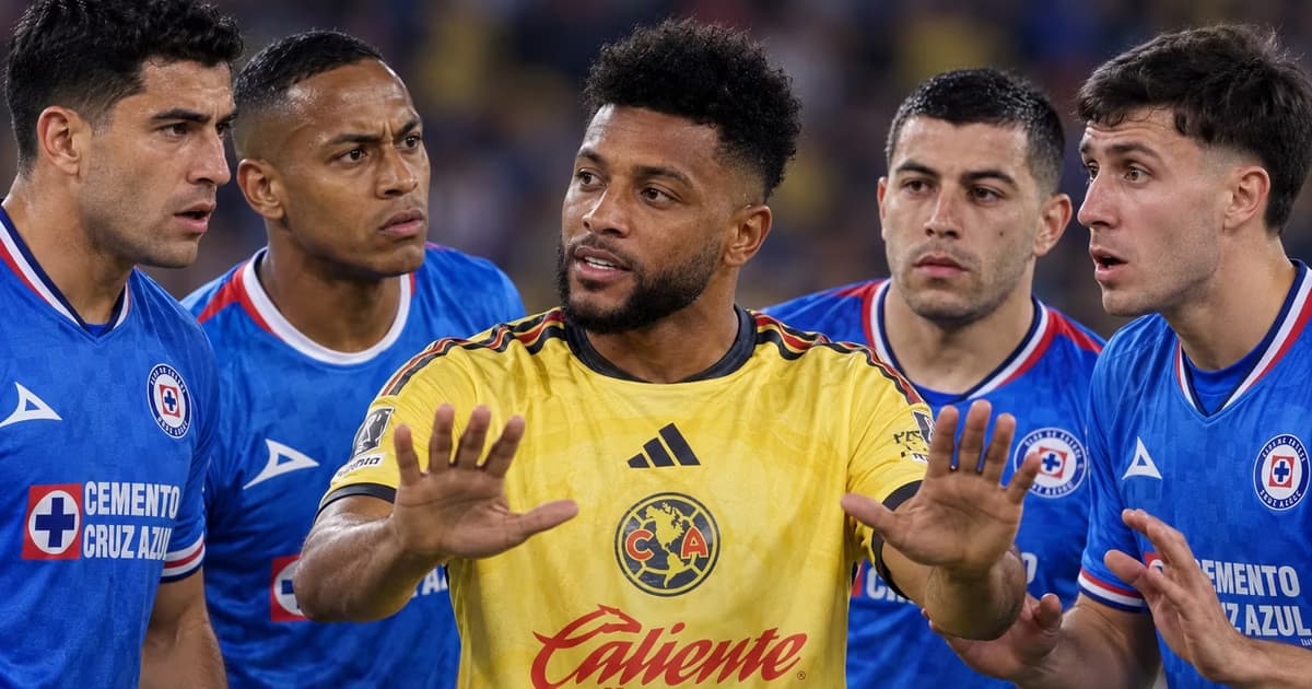 Miguel Borja apareció intentando separar a futbolistas de América y Cruz Azul durante la bronca del Clásico Joven.