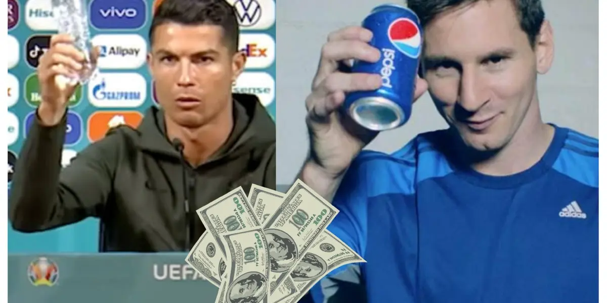 A Cristiano Ronaldo no le importó retirar dos botellas de Coca Cola, patrocinador oficial de la Euro 2020, en una Conferencia de Prensa Oficial.