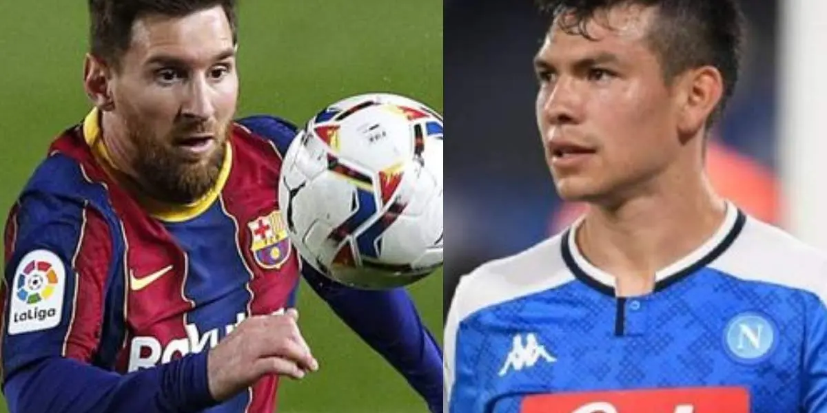A los 25 años, Hirving Lozano gana 4.5 MDE en el Napoli y la diferencia con el salario de Lionel Messi cuando tenía esa edad.