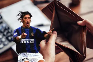 Al igual que Iván Zamorano fue figura del Inter, pero terminó en bancarrota una vez que se retiró del fútbol.