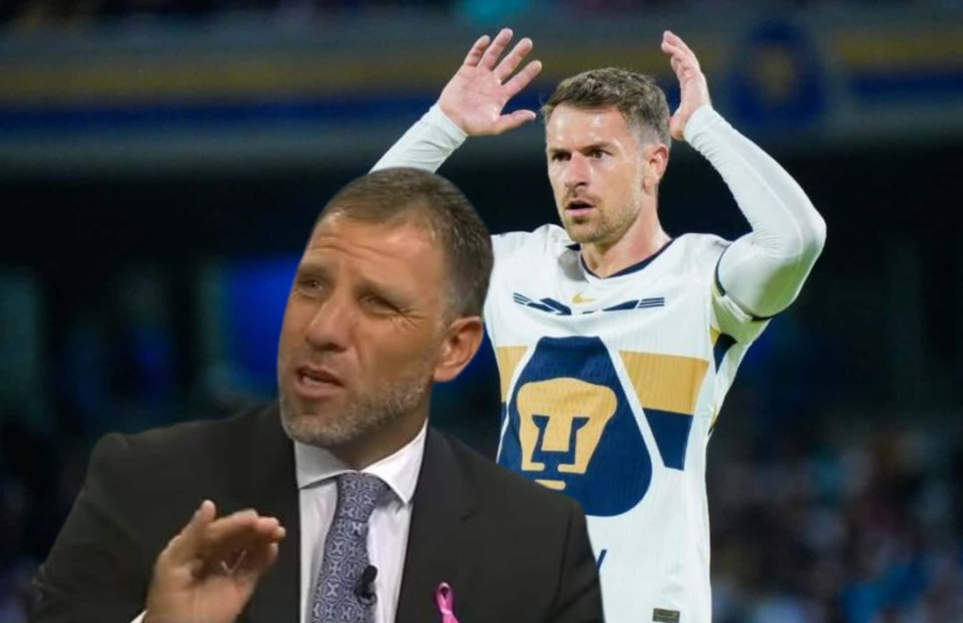 Alberto García Aspe y Aaron Ramsey/Foto El Heraldo de San Luis Potosí.